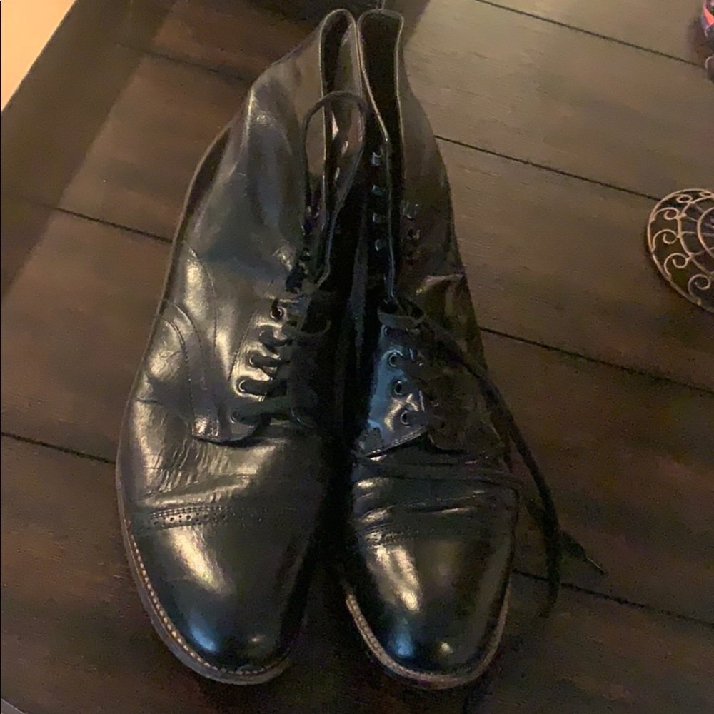 Stacy Adams black tall dress shoes size 12